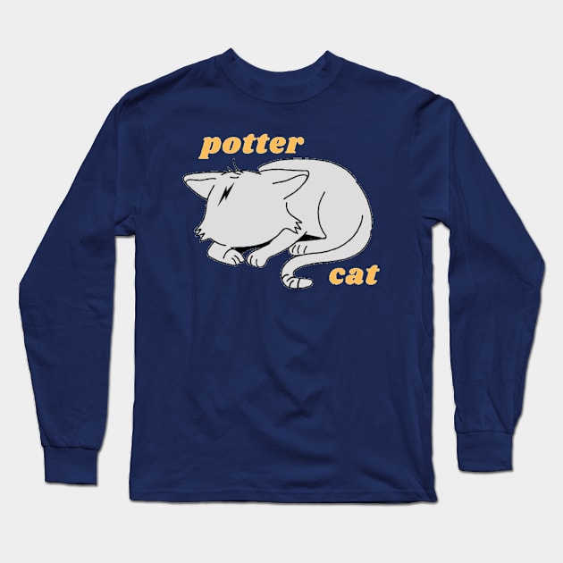 potter cat Long Sleeve T-Shirt by artby-shikha